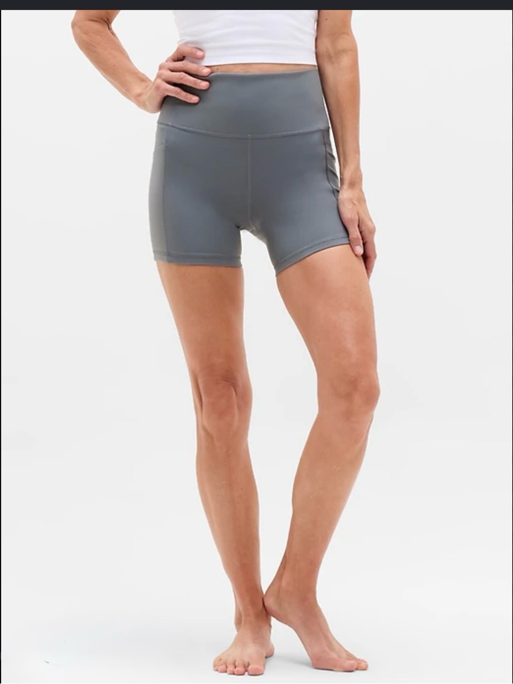 NWT Athleta Salutation Stash High Rise 5" Short Sz Small Blue